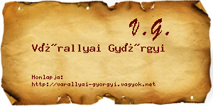 Várallyai Györgyi névjegykártya